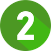grünes Icon mit der Zahl 2