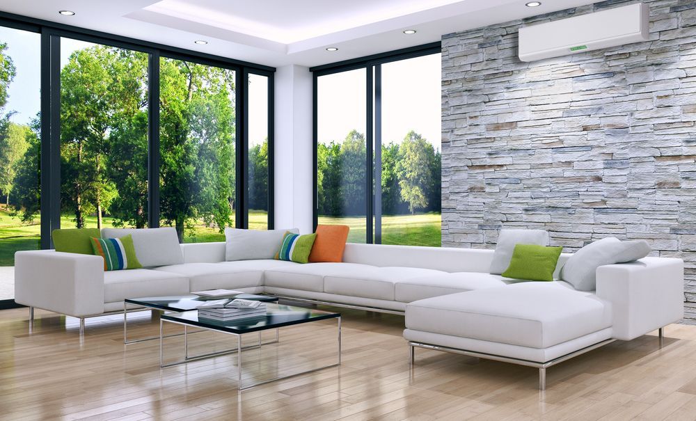 Modern Living Room With Floor-to-ceiling Windows — ALUBEST Windows & Doors In Southport, QLD