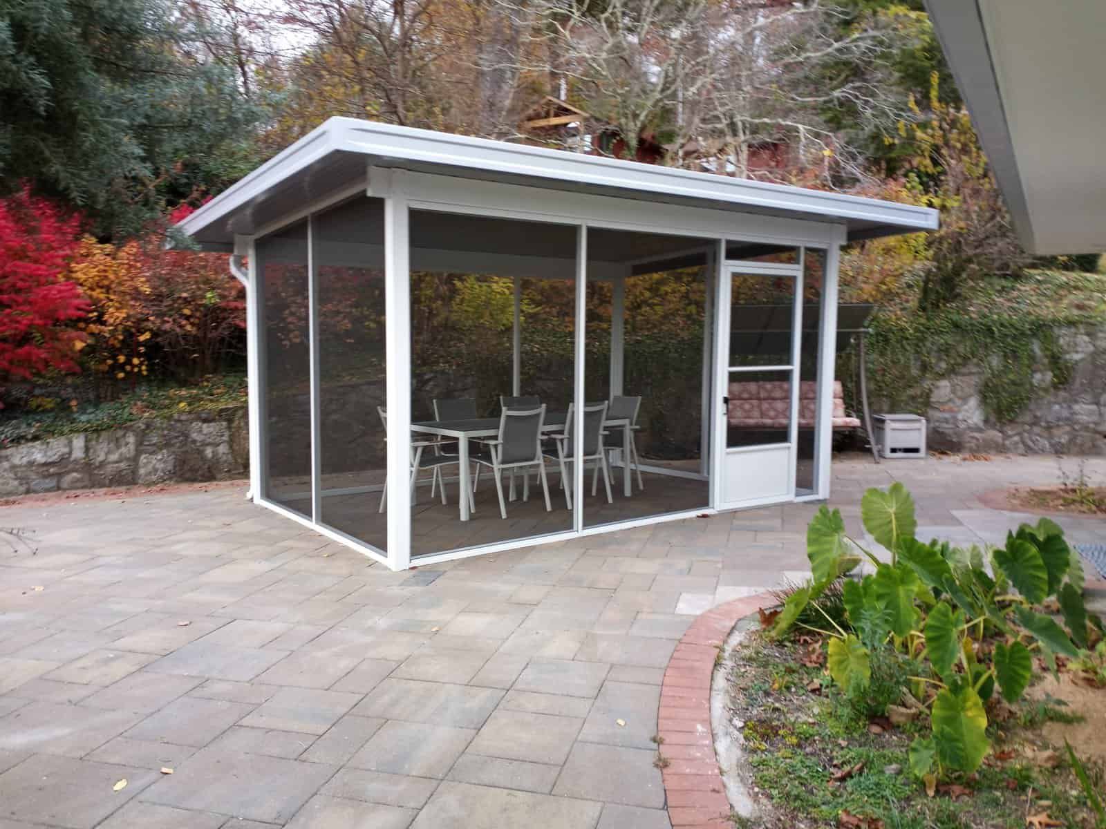 Free standing screen enclosure