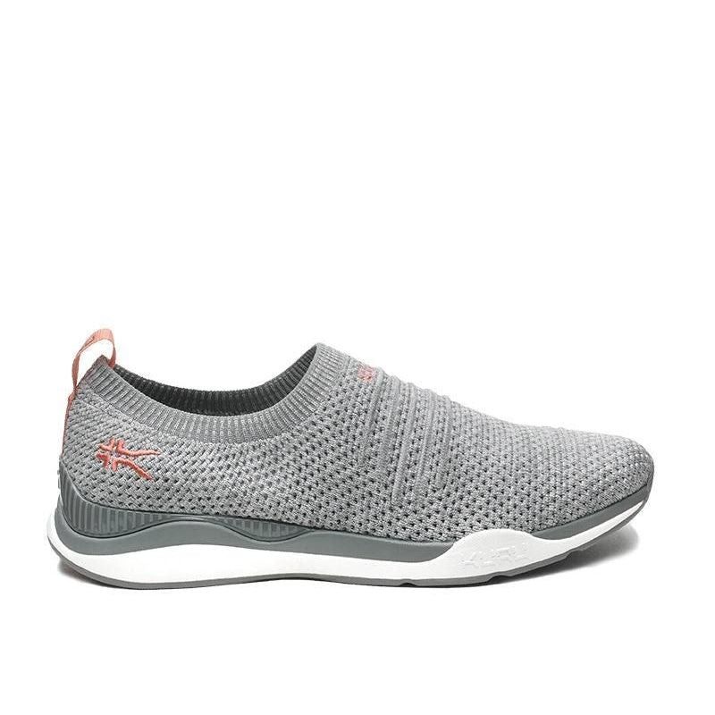 KURU STRIDE WIDE Heather Gray White Peach Pink slip-on sneaker