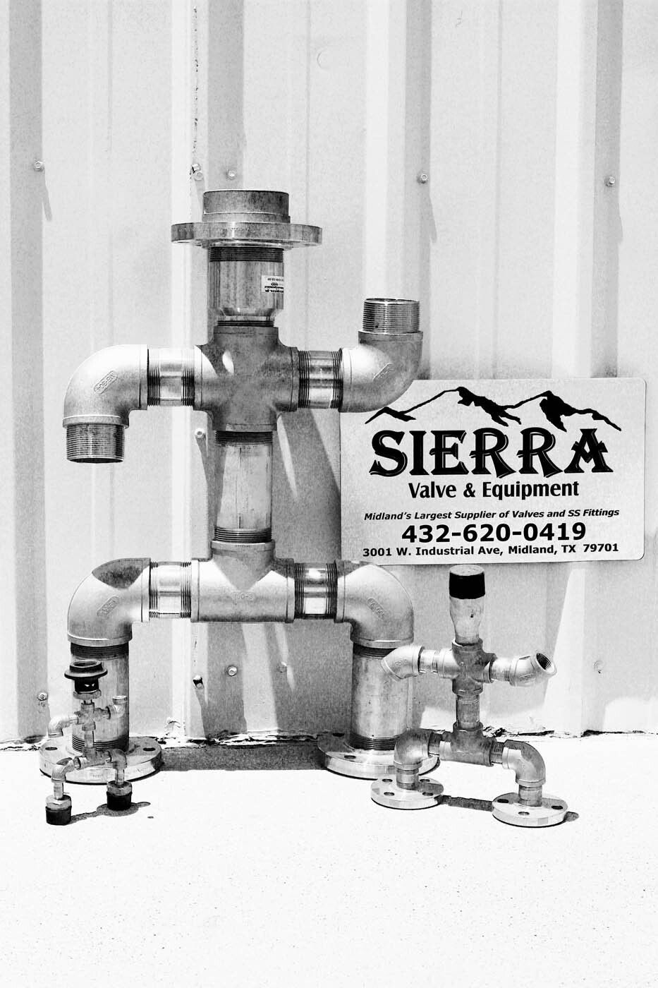 Sierra Valve & Equipment Inc Logo and Valve Sculptures