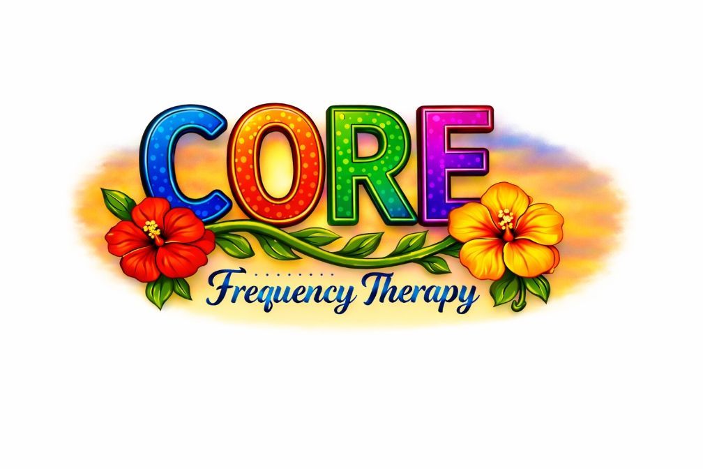 CORE Frequency Therapy logo with colorful “CORE” text and black “FREQUENCY THERAPY” lettering on white background