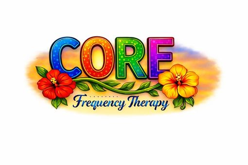 CORE Frequency Therapy logo with colorful “CORE” text and black “FREQUENCY THERAPY” lettering on white background