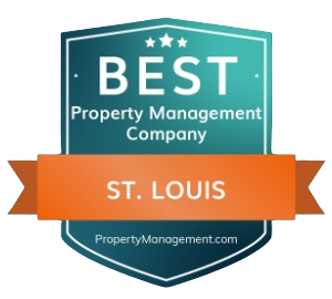 Award badge for Best Property Management Company – St. Louis region