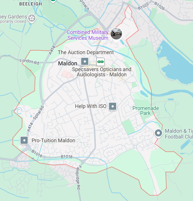 map of the maldon area