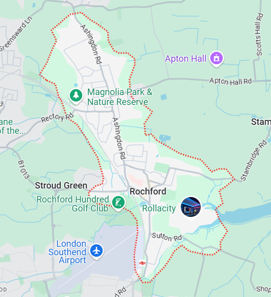 map of the rochford area