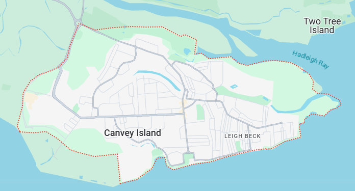 map of canvey island