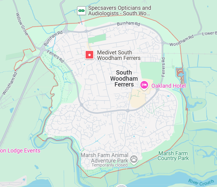 map of south woodham ferrers