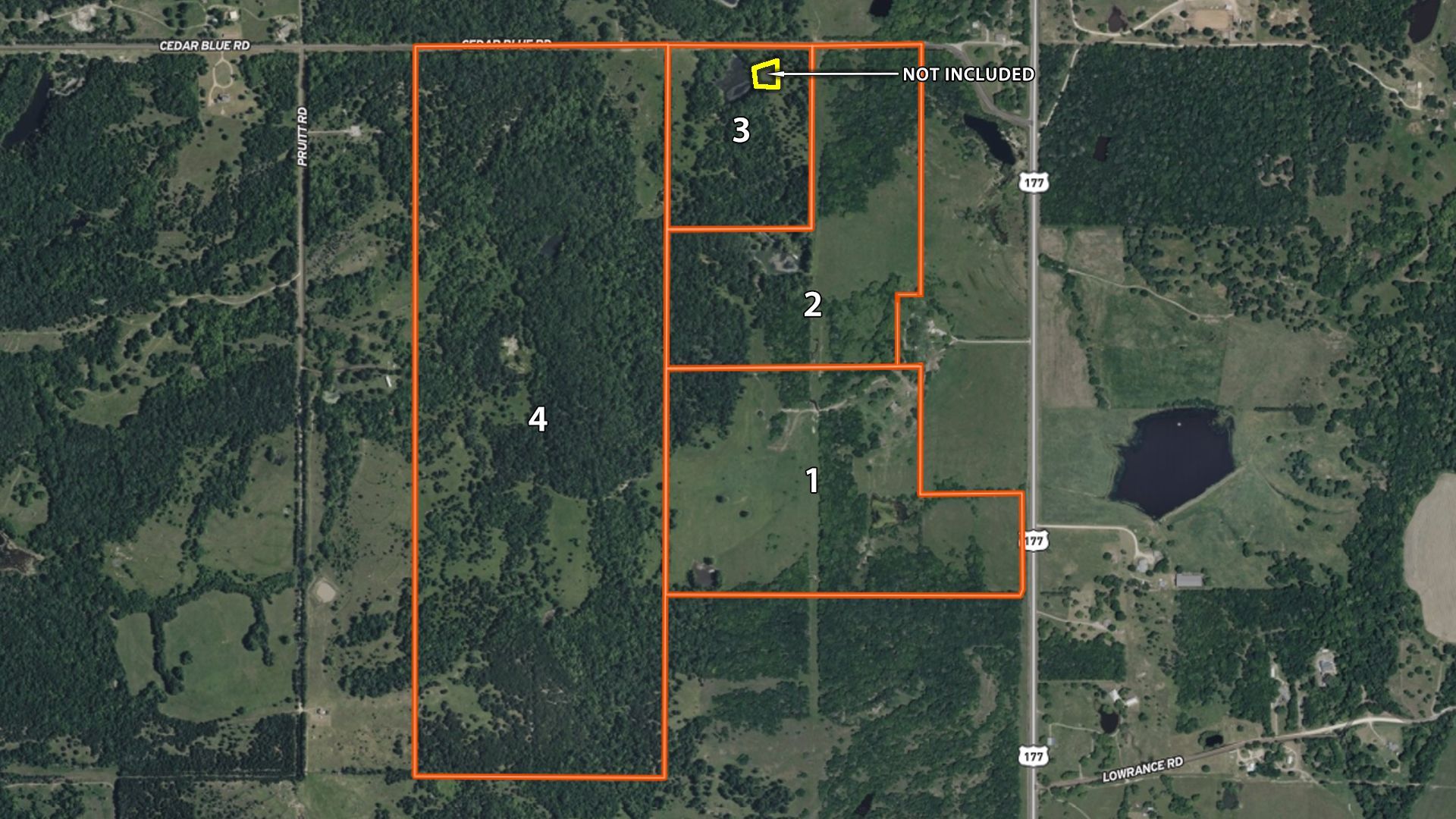 Pruitt Ranch auction parcels 1-4