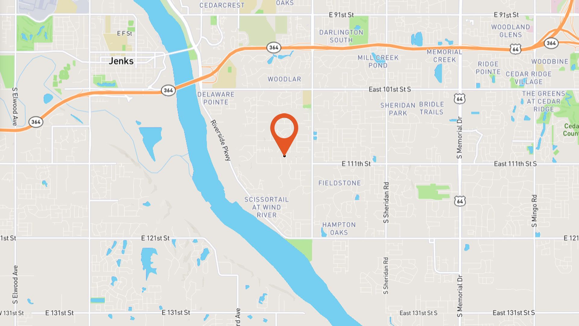 Click to view interactive maps on Land ID 5807 S 83rd Pl, Tulsa, OK 74145