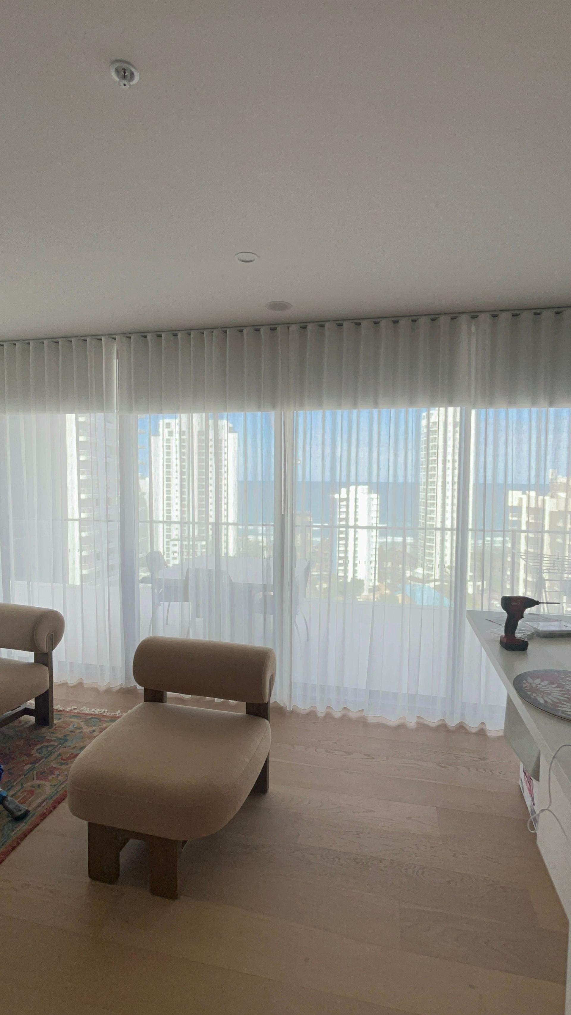 Custom Sheer Curtains with Roller Blinds Gold Coast