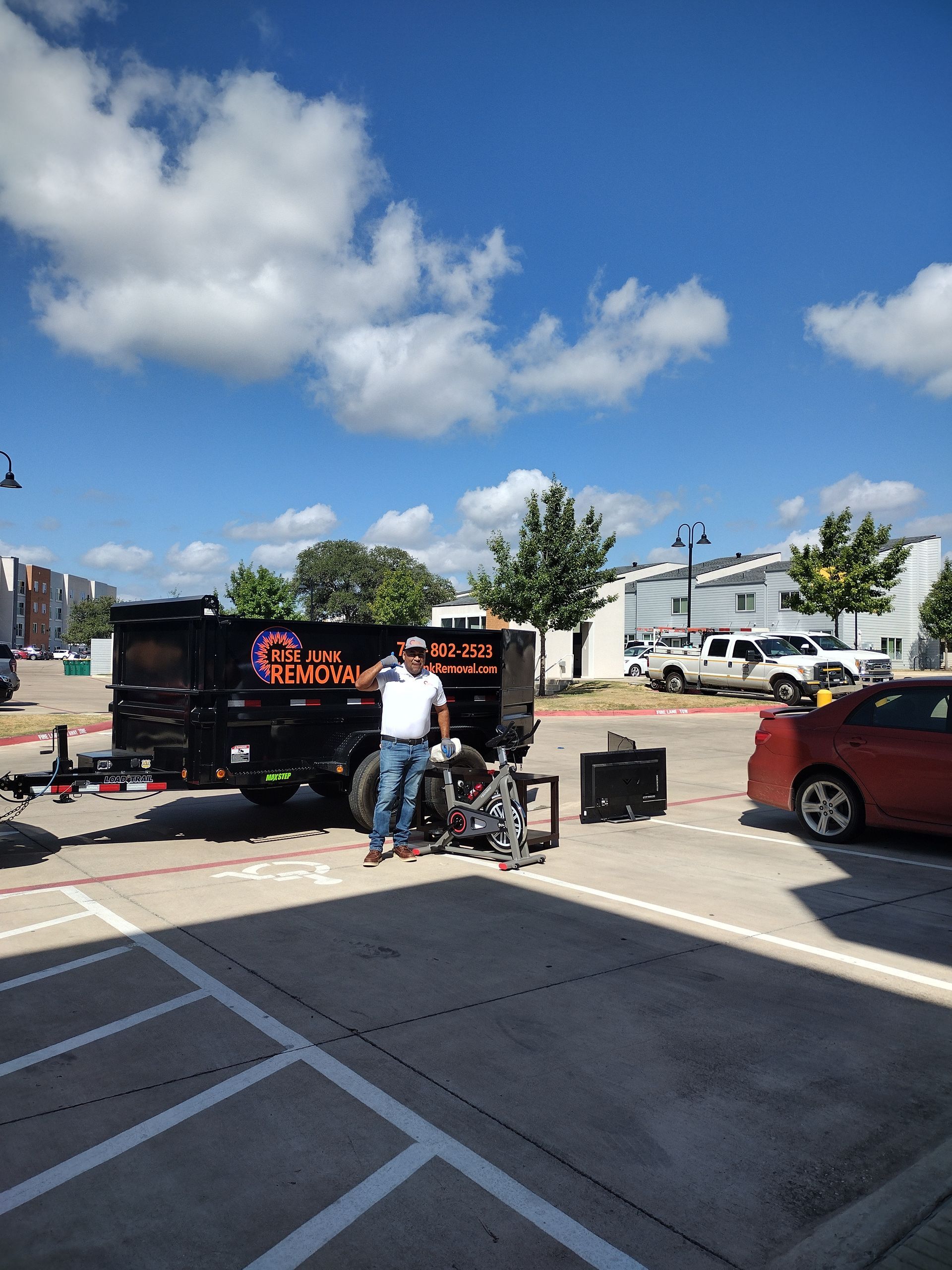 Removing an Old Stationary bike, Austin, Tx., Rise Junk Removal