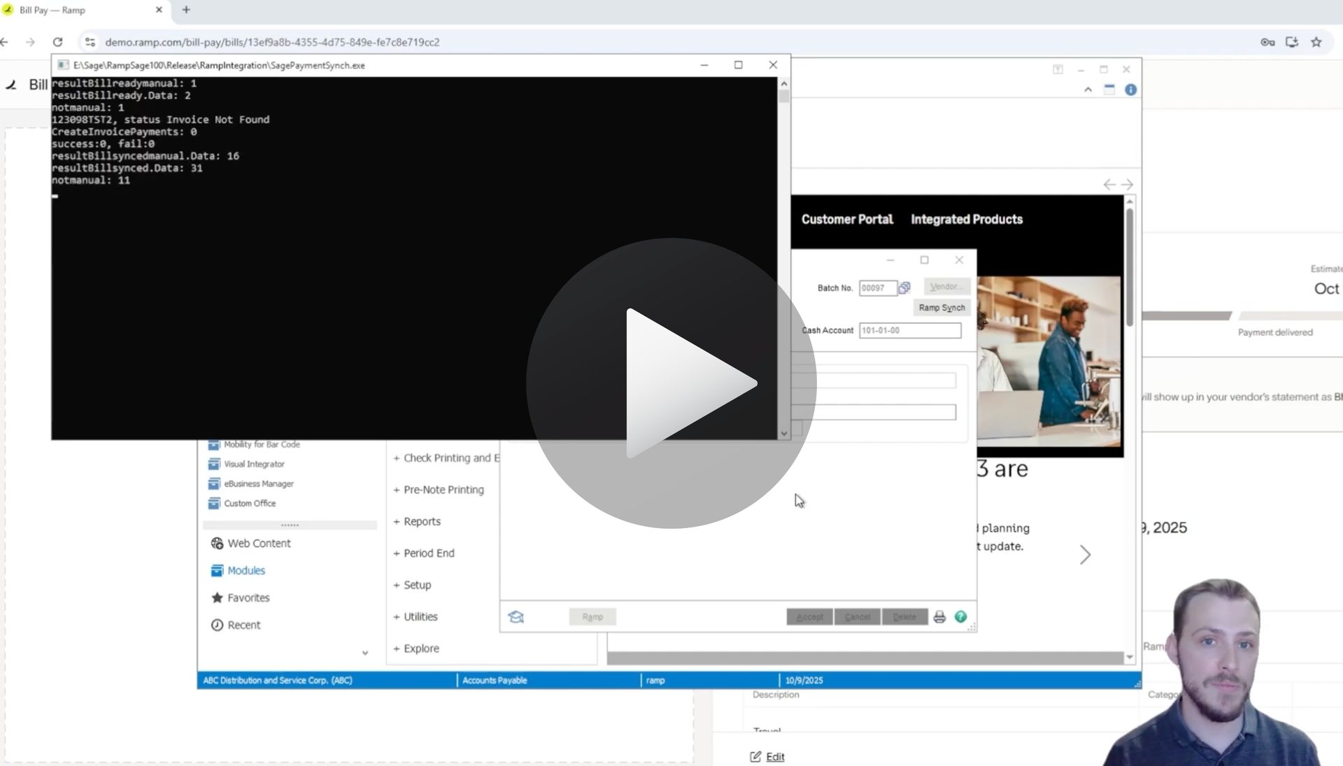 How to Sync Payments for Ramp to Sage 100 with AnyWare Apps