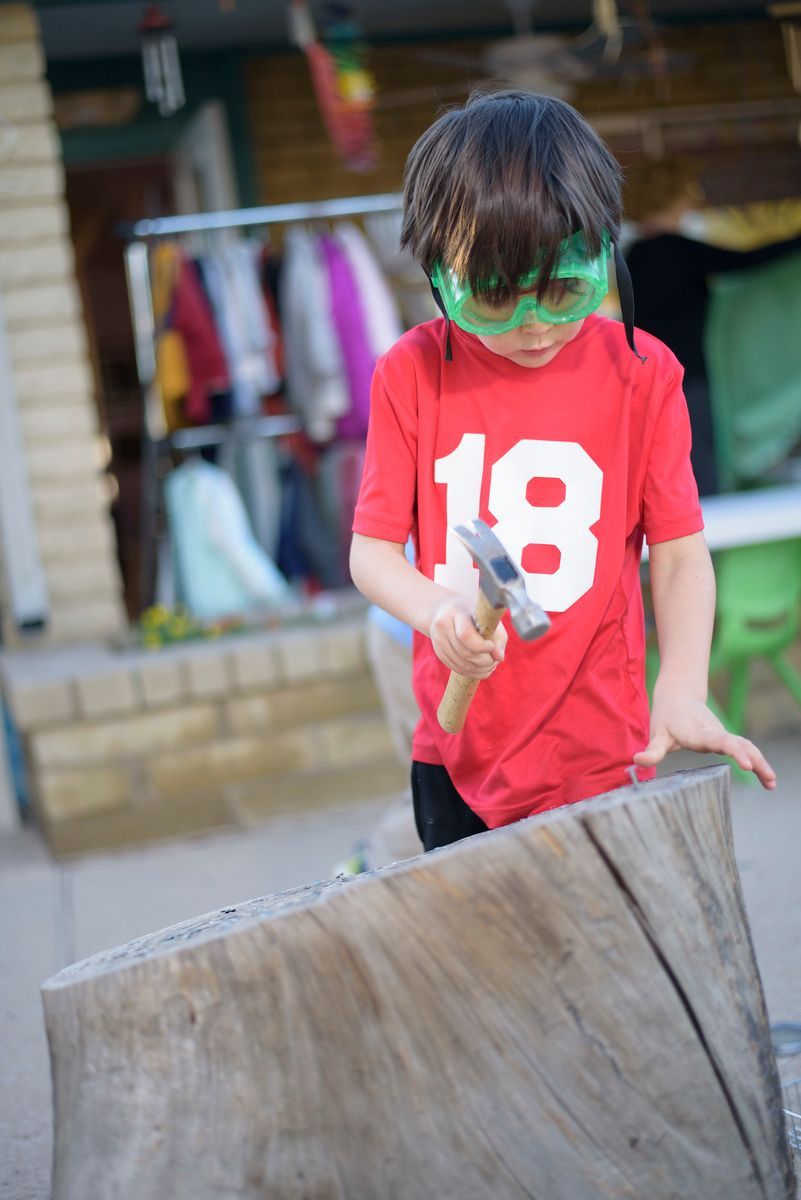 Montessori child working practical life