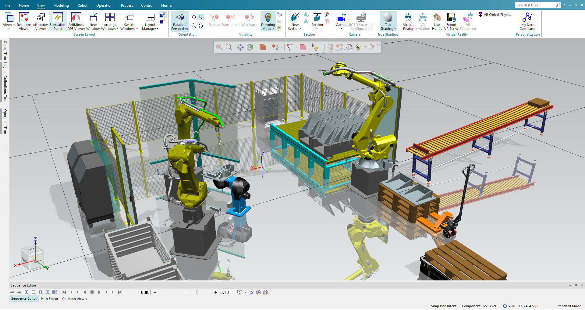physics simulation in process Simulate
