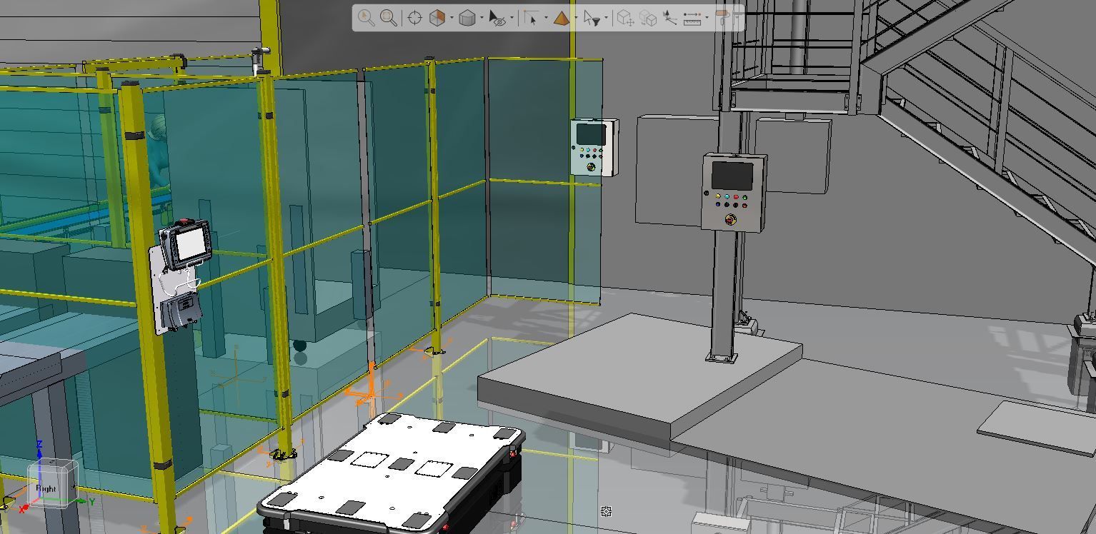 3D environment in process simulate