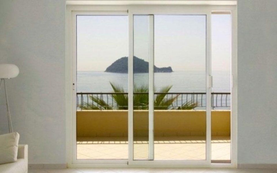 Porta scorrevole su veranda