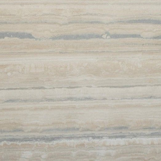 Beige marble tile surface with subtle gray veining and horizontal layered bands