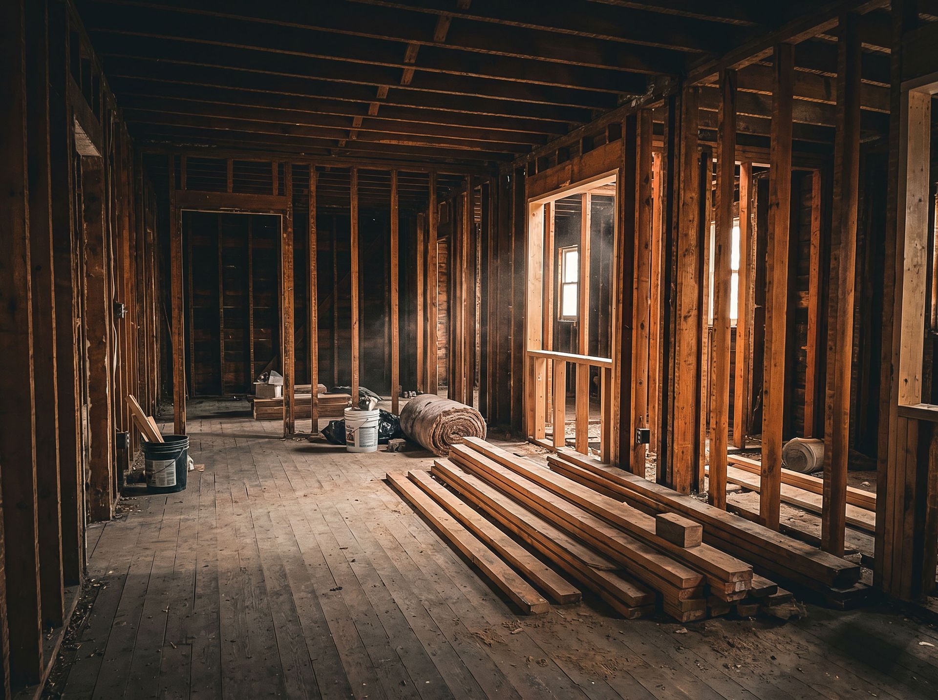 interior of a house mid-renovation