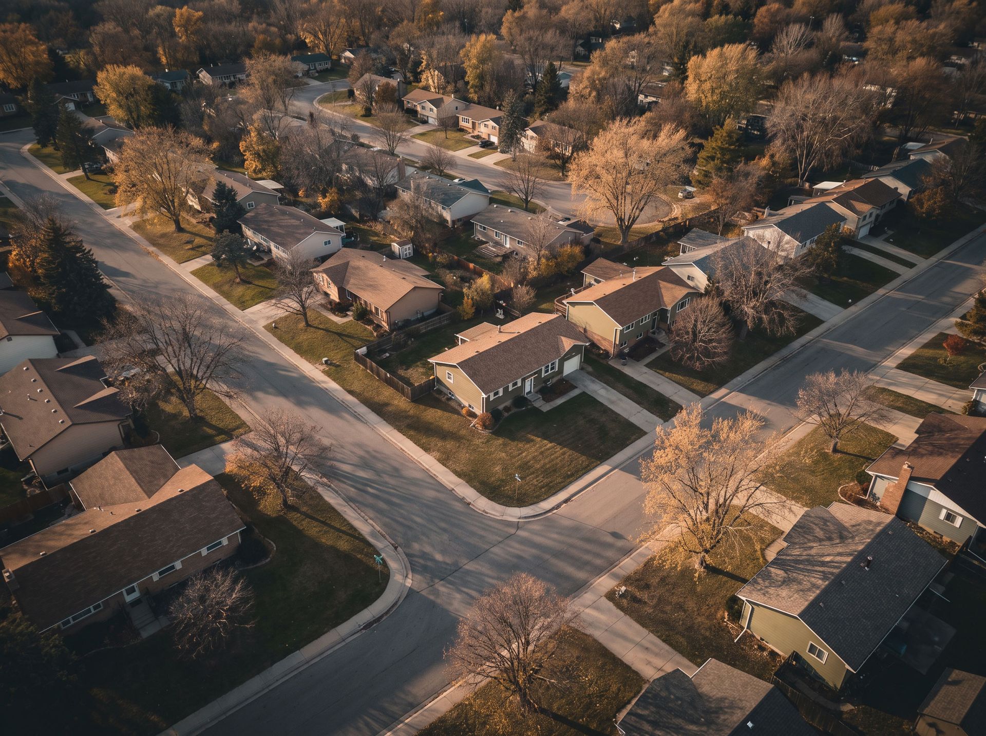 aerial view of Milwaukee neighborhood