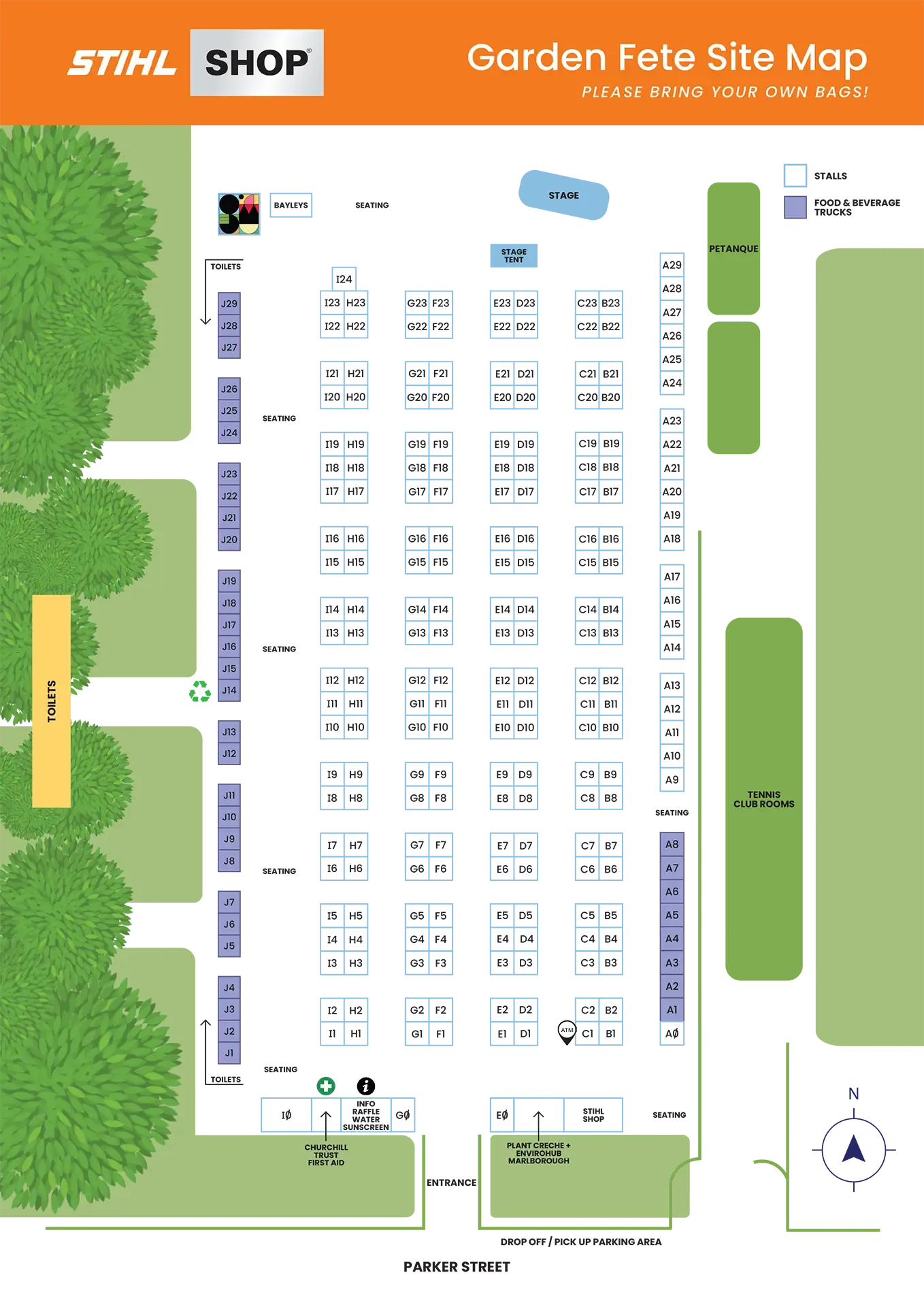 Stallholder Fete Map 2025 Garden Marlborough