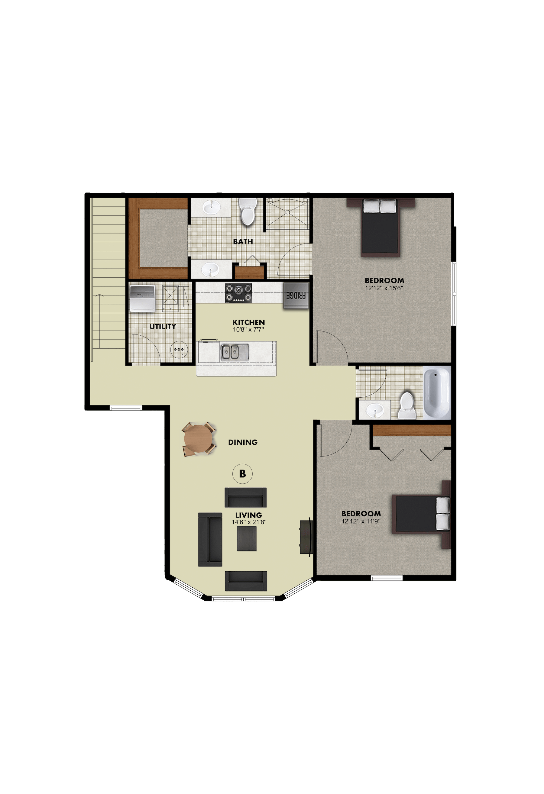 The Boston with Bay Floor Plan
