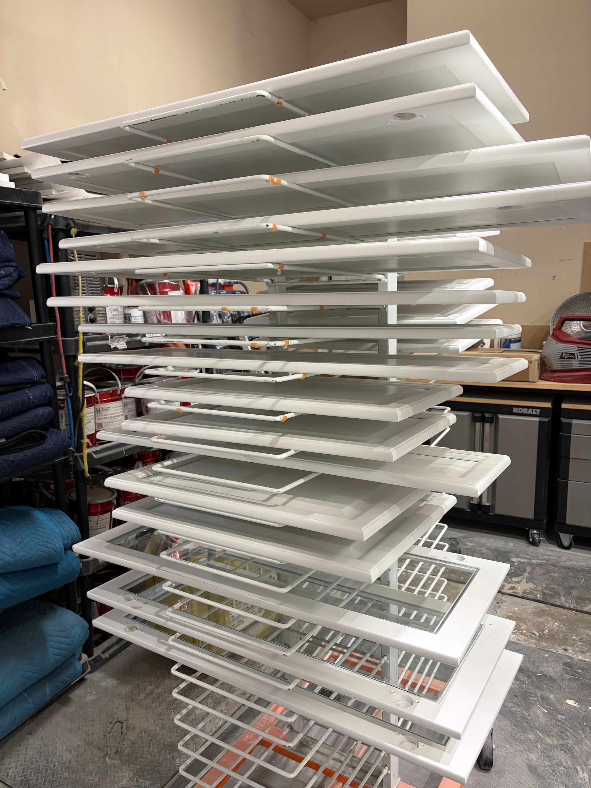 cabinet drying rack