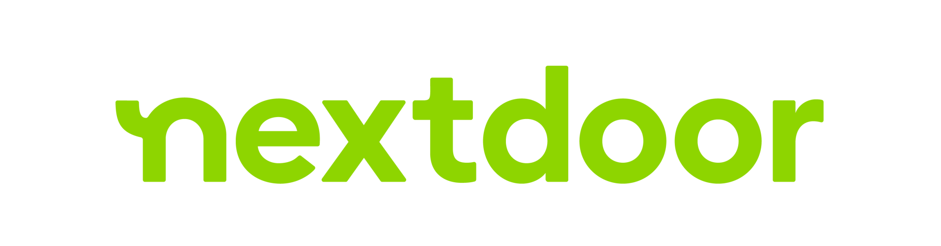 The word nextdoor is written in green on a white background.