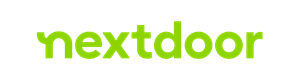 The word nextdoor is written in green on a white background.