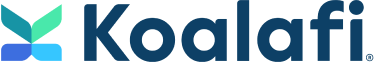 The Koalafi logo, featuring a stylized butterfly icon in blue and green shades next to the text 