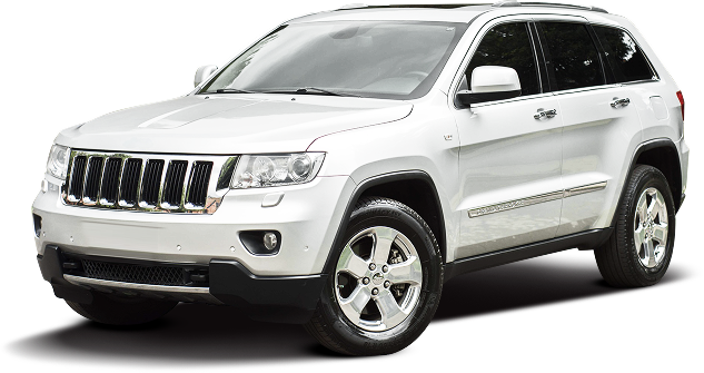 A white Jeep Grand Cherokee SUV angled toward the left against a plain white background. | Avon Auto & Truck