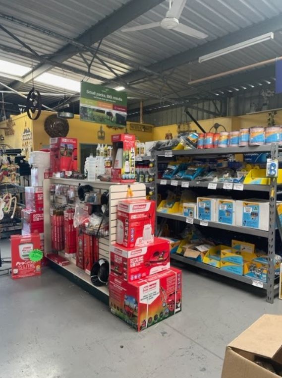 A Store Filled with Lots of Shelves and Boxes — Yeppoon Stockfeed & Rural Supplies in Yeppoon, QLD