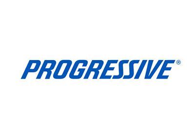 Progressive insurance logo in blue text on a white background.