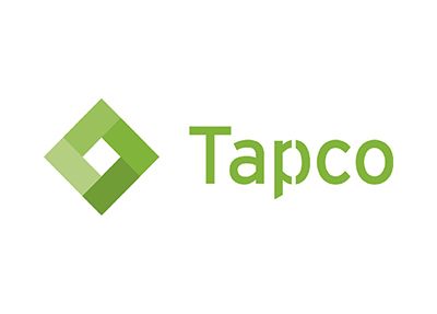 Tapco logo: green diamond-shaped graphic with a smaller white diamond and