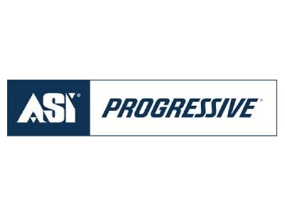 Progressive Insurance logo, blue and white text.