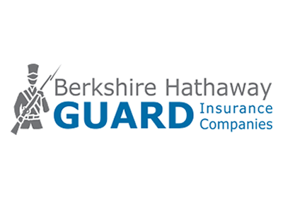 Logo of Berkshire Hathaway GUARD Insurance Companies with a soldier silhouette.