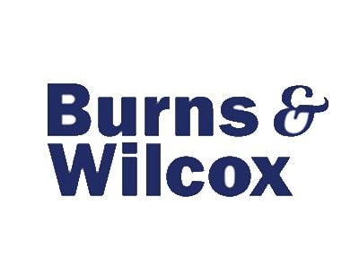Burns & Wilcox logo: dark blue text on a white background.