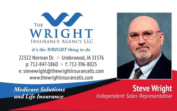 Roger wright is the independent sales representative for the wright insurance agency