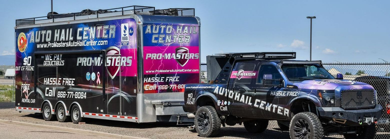 A truck pulling a trailer with