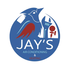 A logo for jay 's air conditioning and heating