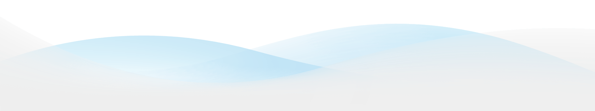 Blue waves overlapping on a white background
