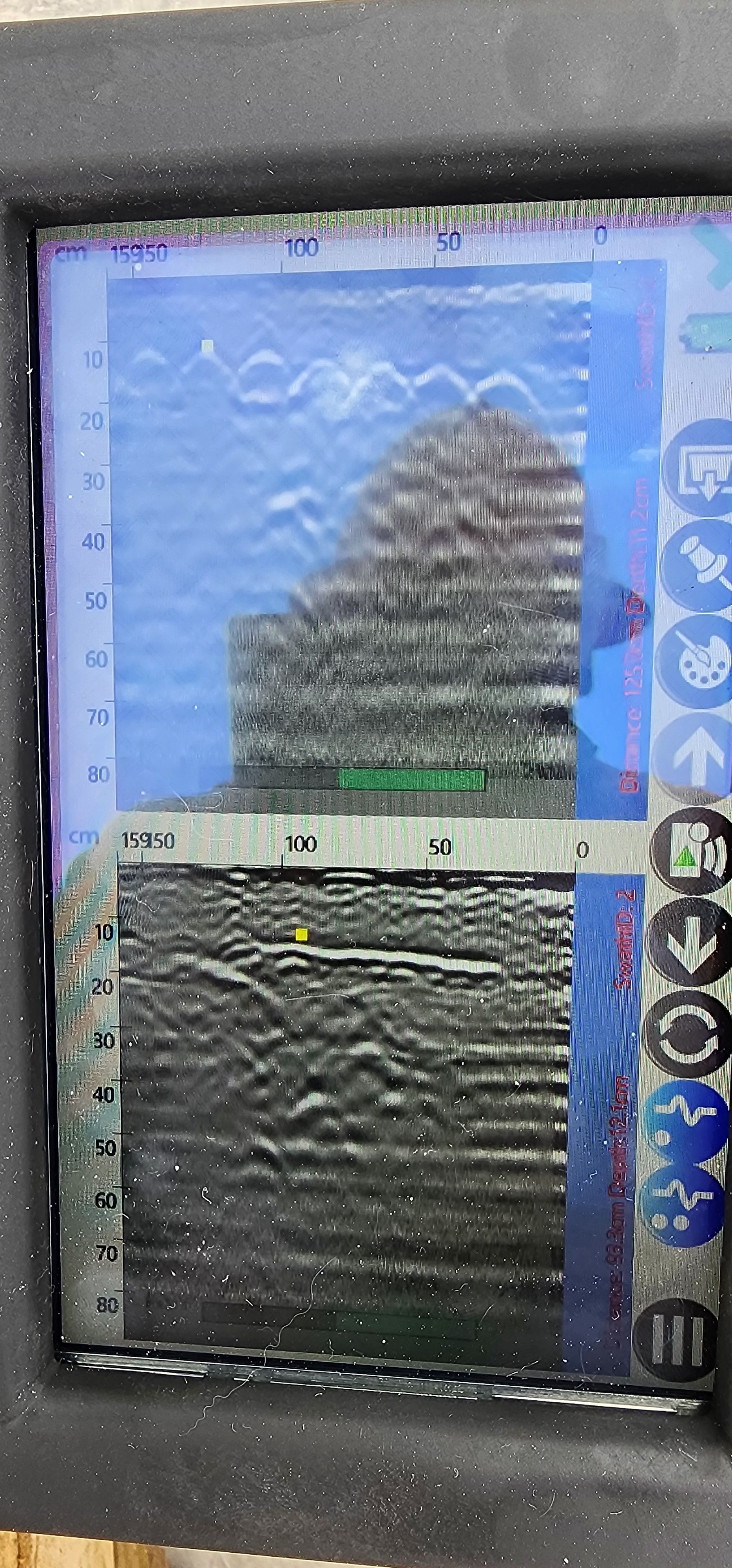 Blue-tinted, Obscured Screen Showing Static and Possibly Data or Icons — Found It Down Under in Glenwood, QLD