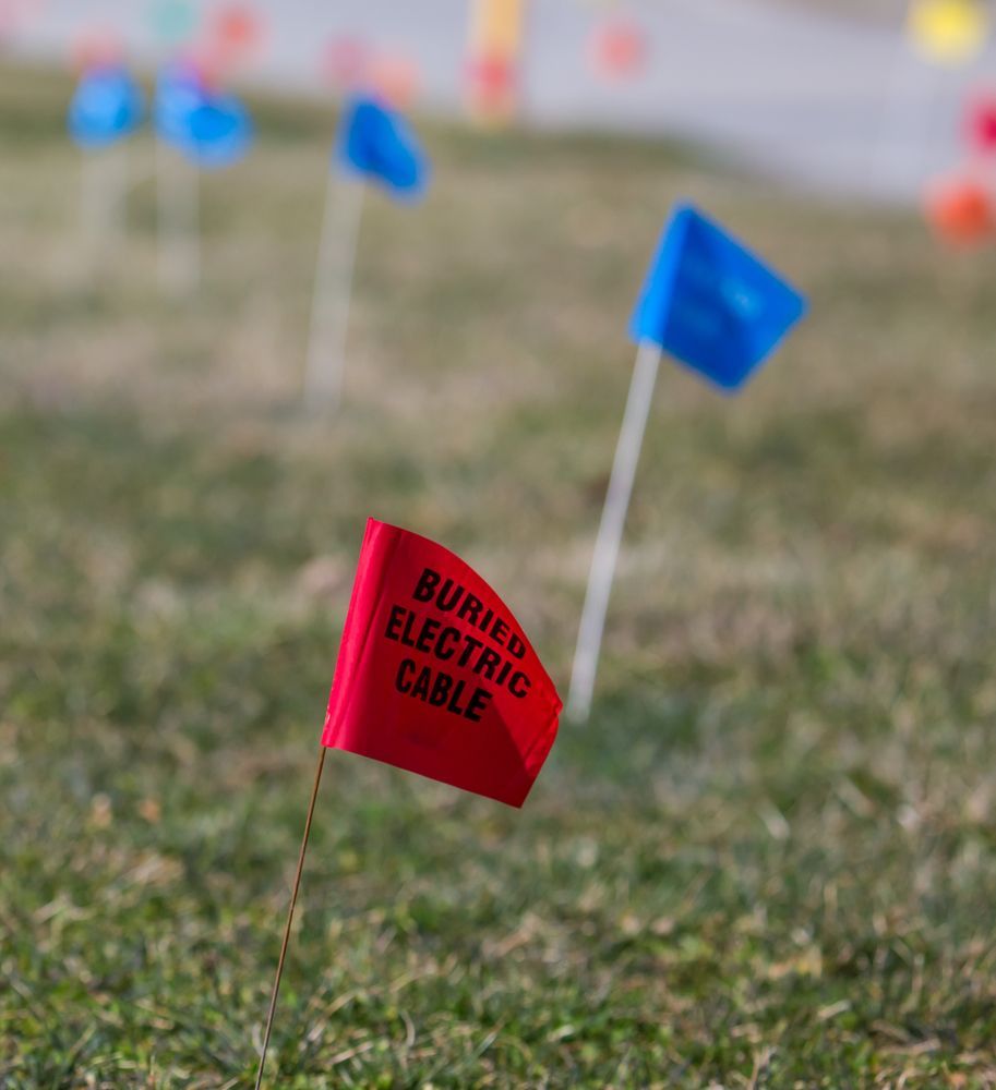 Red Flag Marking Buried Electric Cable, Other Color Utility Flags — Found It Down Under in Fraser Coast, QLD