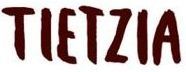 Das Wort Tietzia ist in Rot auf weißem Hintergrund geschrieben.