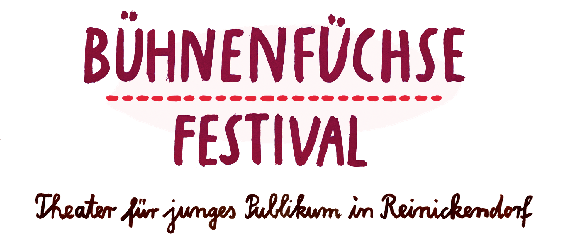 Ein Schild mit der Aufschrift Bühnenfuchse Festival