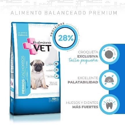 Bolsa de comida para perros con diseño de cachorro, color azul y blanco