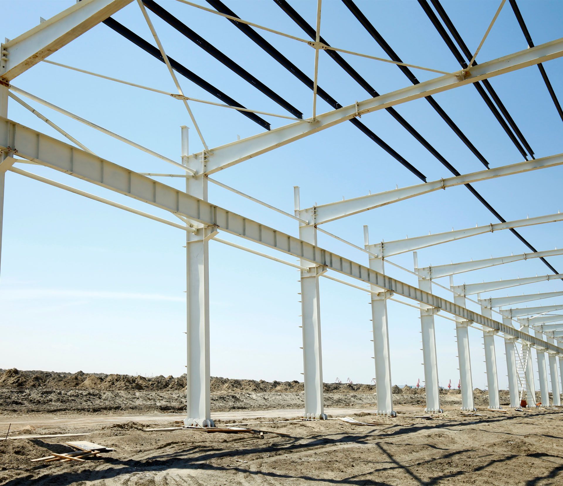 Steel beam frame
