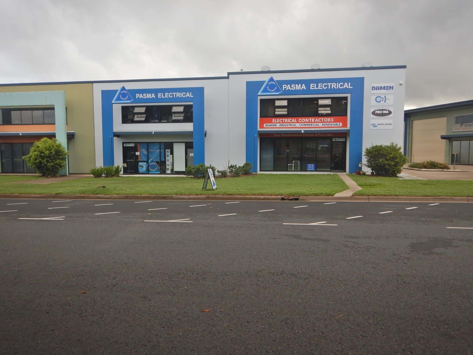 A Building With A Sign That Says PASMA Electrical On It — PASMA Electrical In Portsmith, QLD