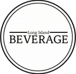 Circular logo for "Long Island BEVERAGE" in black on white background.