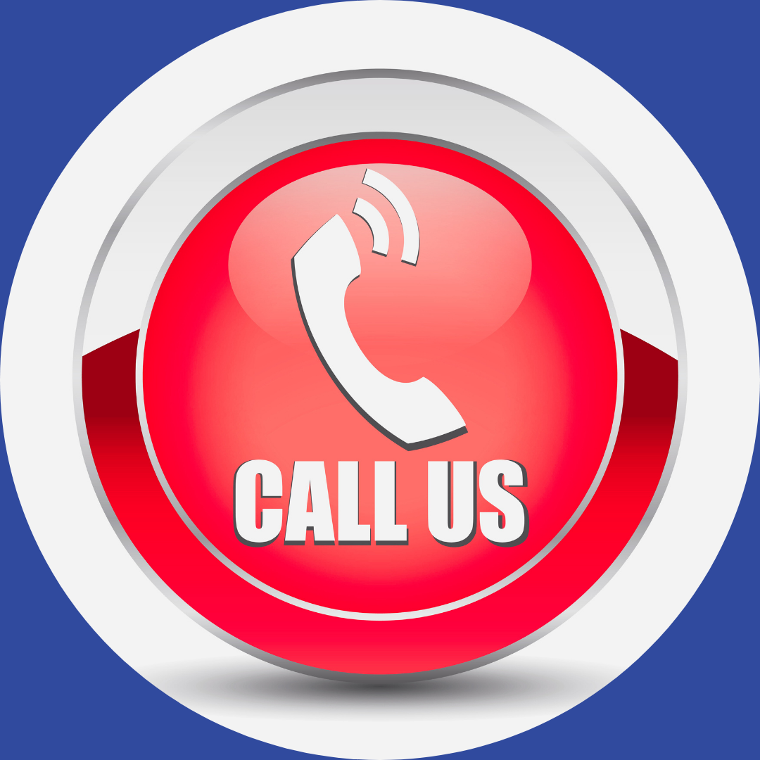 A red button that says call us on it